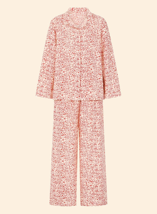 long cotton pyjama set