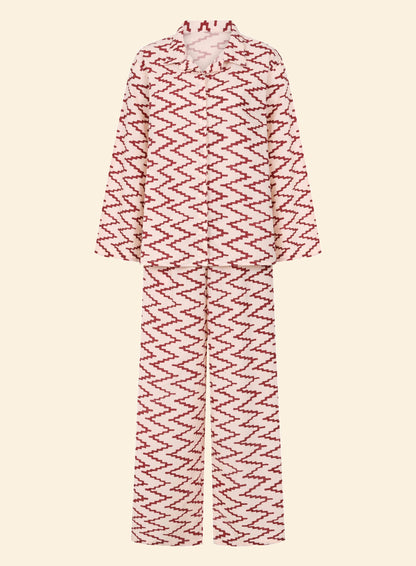 red pyjama set
